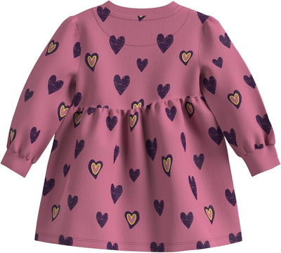 s.Oliver Junior Mädchen Sweatkleid mit AOP PINK 62