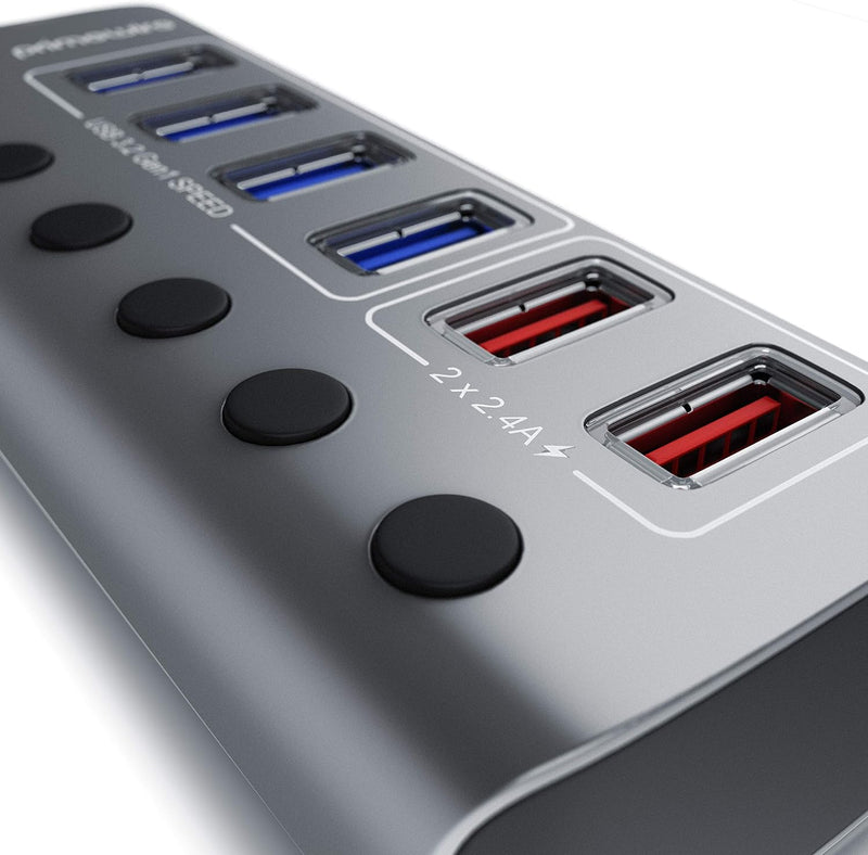 CSL - USB 3.2 Gen.1 6 Port Hub aktiv schaltbar – mit Netzteil - 4 x USB 3.2 Gen1, 2X USB 3.0 mit sma