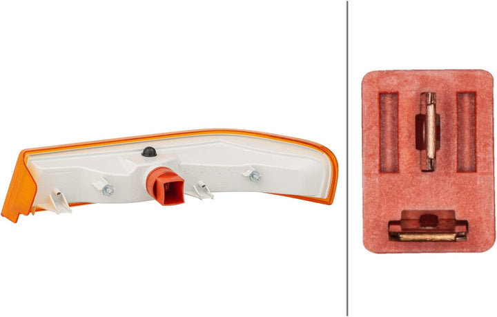 HELLA 2BA 007 775-061 Blinkleuchte - Glühlampe - gelb - rechts - für u.a. Mercedes-Benz Vario Bus, R