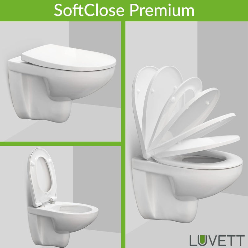 LUVETT® WC-SITZ C290, oval, doppelte Absenkautomatik Softclose, einfache Reinigung,Toilettendeckel a