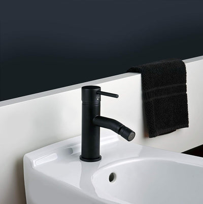 Paini - Cox 78YO304TC Einhebelmischer für Bidet aus Messing, schwarze und matte Oberfläche, attrakti