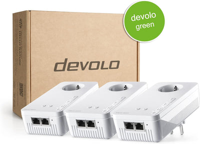 devolo Mesh WiFi Adapter, Mesh WLAN 2 Multiroom Kit - bis zu 1.200 Mbit/s, WLAN Mesh Netzwerk, 6x Gi