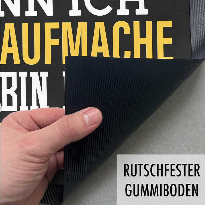Trendation - Gamer Zocker Fussmatte Geschenk Wenn Ich Nicht Aufmache Bin Ich Am Zocken Lustig 60x40