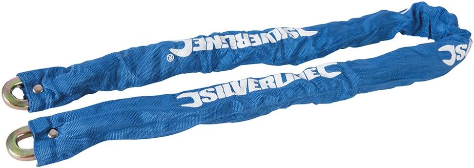 Silverline 719795 Ummantelte Hochsicherheitskette 1200 mm, Blau, 1200 mm