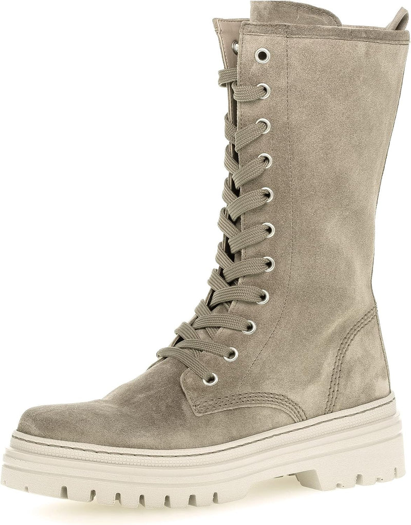 Gabor Damen Biker Boots, Frauen Stiefeletten,Wechselfussbett 36 EU Beige Salbei, 36 EU Beige Salbei