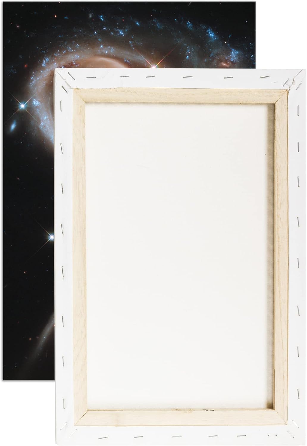 deyoli gigantisches Universum im Format: 100x70 als Leinwandbild, Motiv fertig gerahmt auf Echtholzr