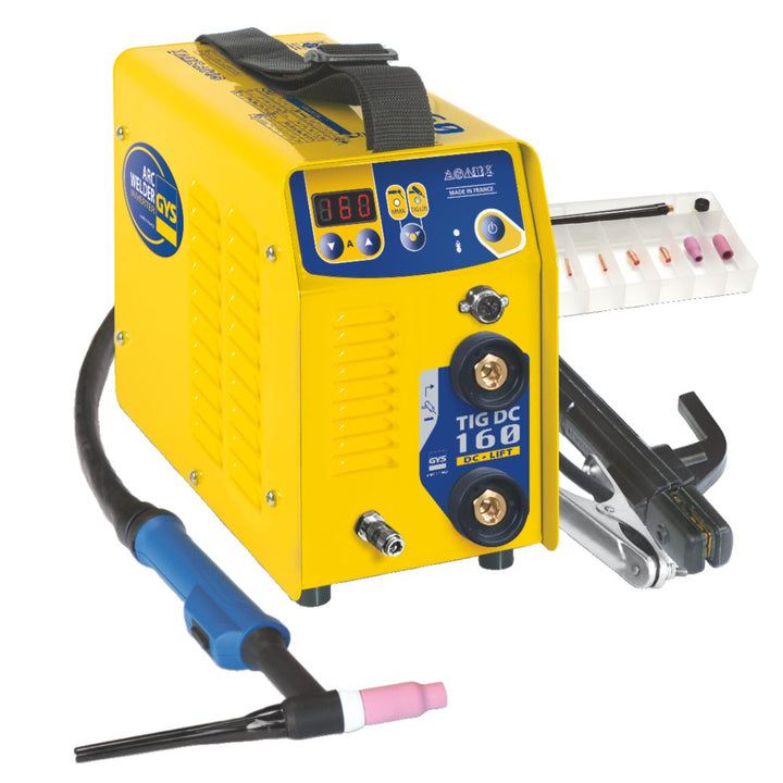 GYS WIG- und Elektroden-Schweissinverter 160 A, Lift Zündung, gelb, TIG 160 DC - LIFT