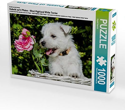 CALVENDO Puzzle Kobold auf 4 Pfoten - West Highland White Terrier 1000 Teile Lege-Grösse 64 x 48 cm