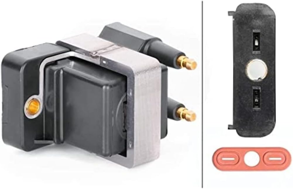 HELLA 5DA 230 035-151 Zündspule - 2-polig - Doppelzündspule - geschraubt - mit Dichtung