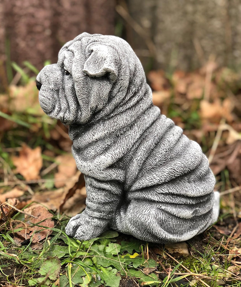 stoneandstyle Steinfigur Shar-Pei, Frost- und wetterfest bis -30°C, massiver Steinguss