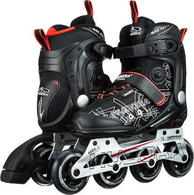 HUDORA Inliner Inline-Skates RX-23 36 Schwarz/Rot, 36 Schwarz/Rot