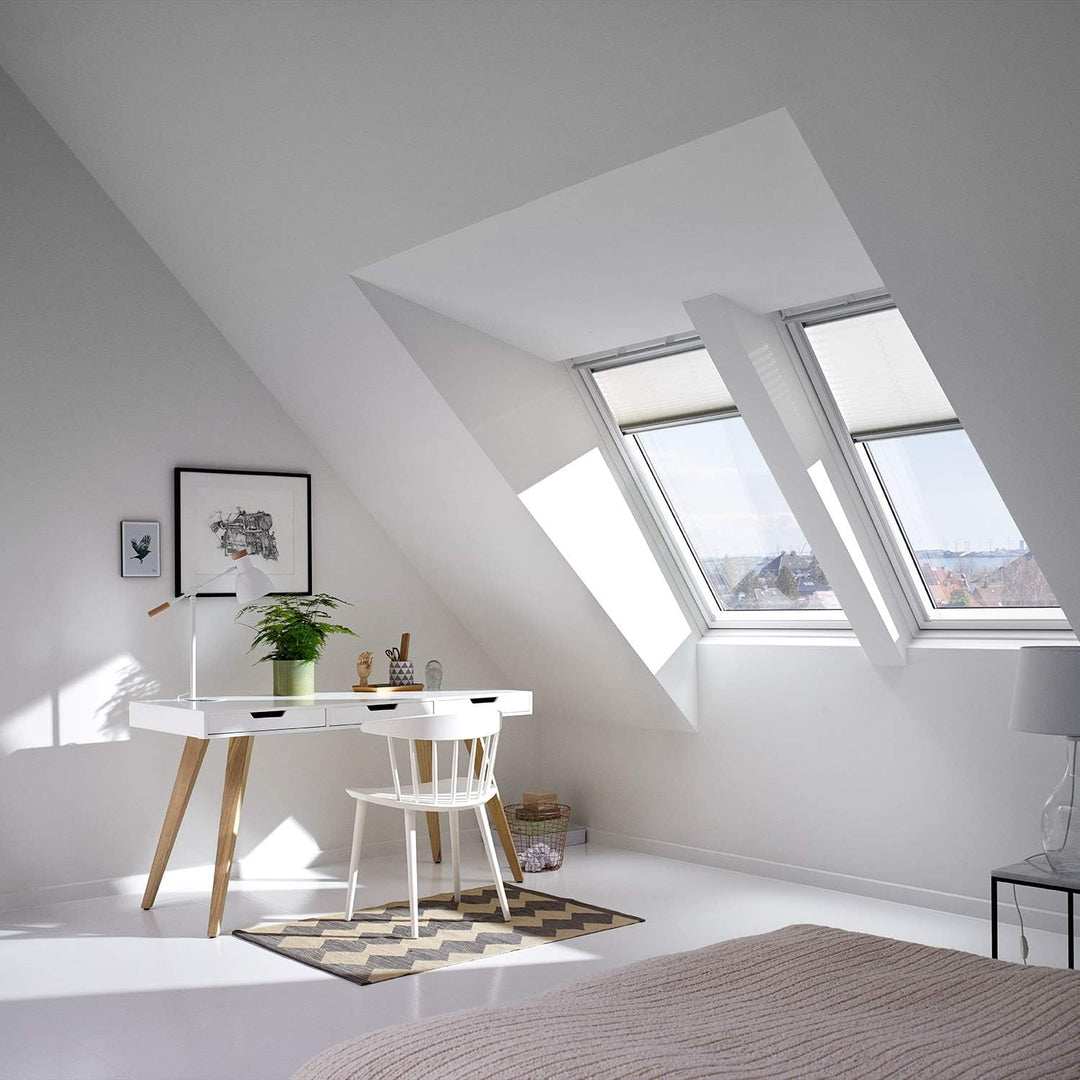 VELUX Original Plissee (FHL), Y85, Uni Weiss