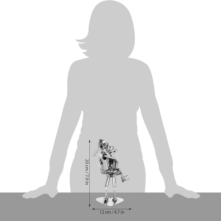 BRUBAKER Schraubenmännchen Liebespaar - Frau auf den Armen des Mannes - Eisenfigur Metallmännchen -