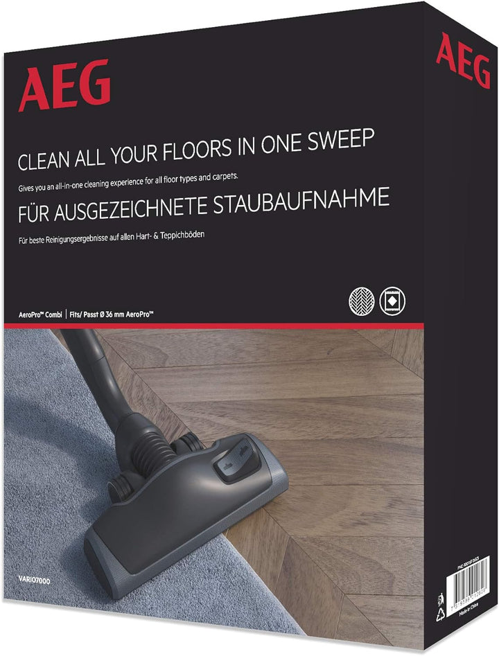 AEG Vario 7000 AeroPro Kombidüse (für Teppich und Hartboden, top Saugleistung, optimale Staubaufnahm