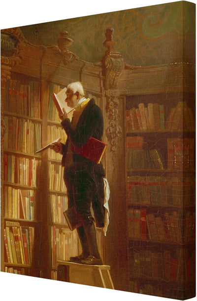 Leinwandbild - Carl Spitzweg - Der Bücherwurm (Detail) - Hoch 4:3, 40cm x 30cm, 40cm x 30cm