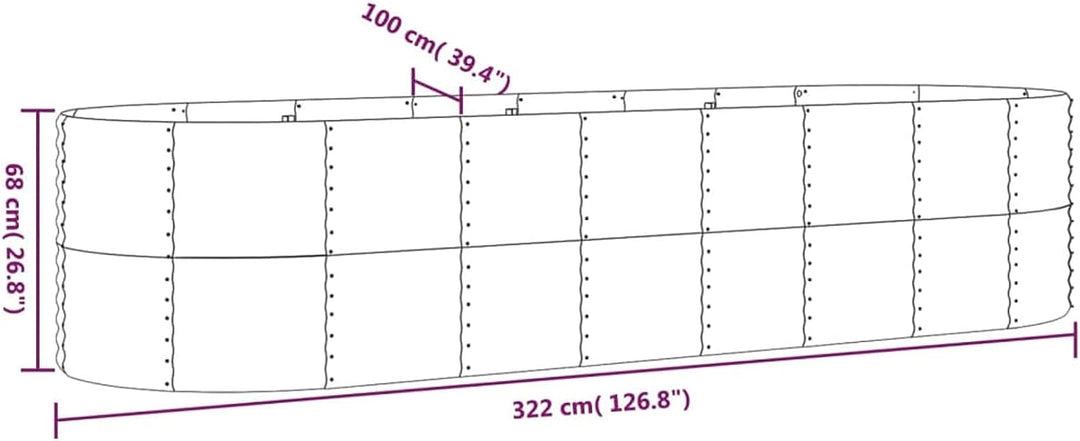 Tidyard Pflanzkübel Pflanzgefäss Hochbeet Blumenkasten Blumenkübel Pflanzkasten Pflanzbeet Blumenbee