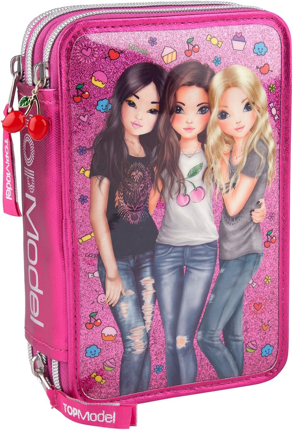 Depesche 8722 - Top Model Friends 3 fach Federtasche, gefüllt, sortiert