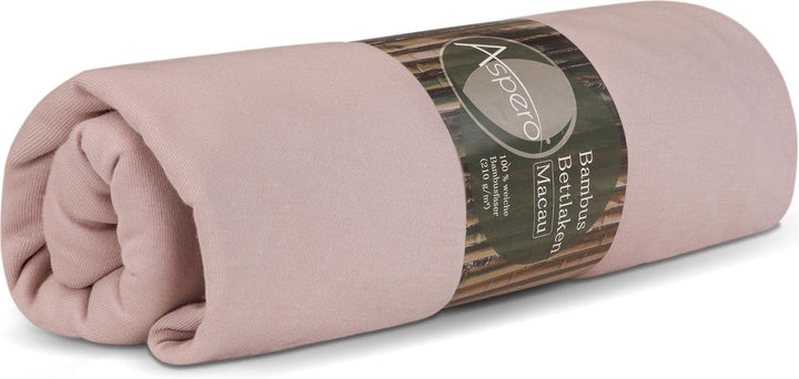Bambus Spannbettlaken 4 Jahreszeiten| weiches Spannbetttuch 210 g/m² Oeko-Tex aus aktmungsaktivem Ma
