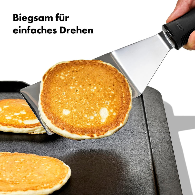 OXO Good Grips Grill-Pfannenwender, Schwarz Professional Edelstahl, Professional Edelstahl