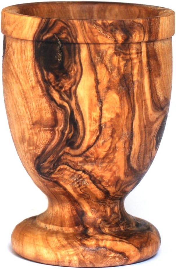 EIERBECHER-SET AUS OLIVENHOLZ von Mastro Leonardo (6 Stück) - Handarbeit aus Italien