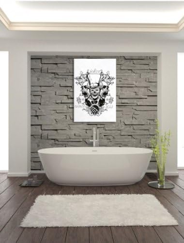 Joker white Leinwandbild Bild auf Leinwand, XXL riesige Bilder fertig gerahmt mit Keilrahmen, Kunstd