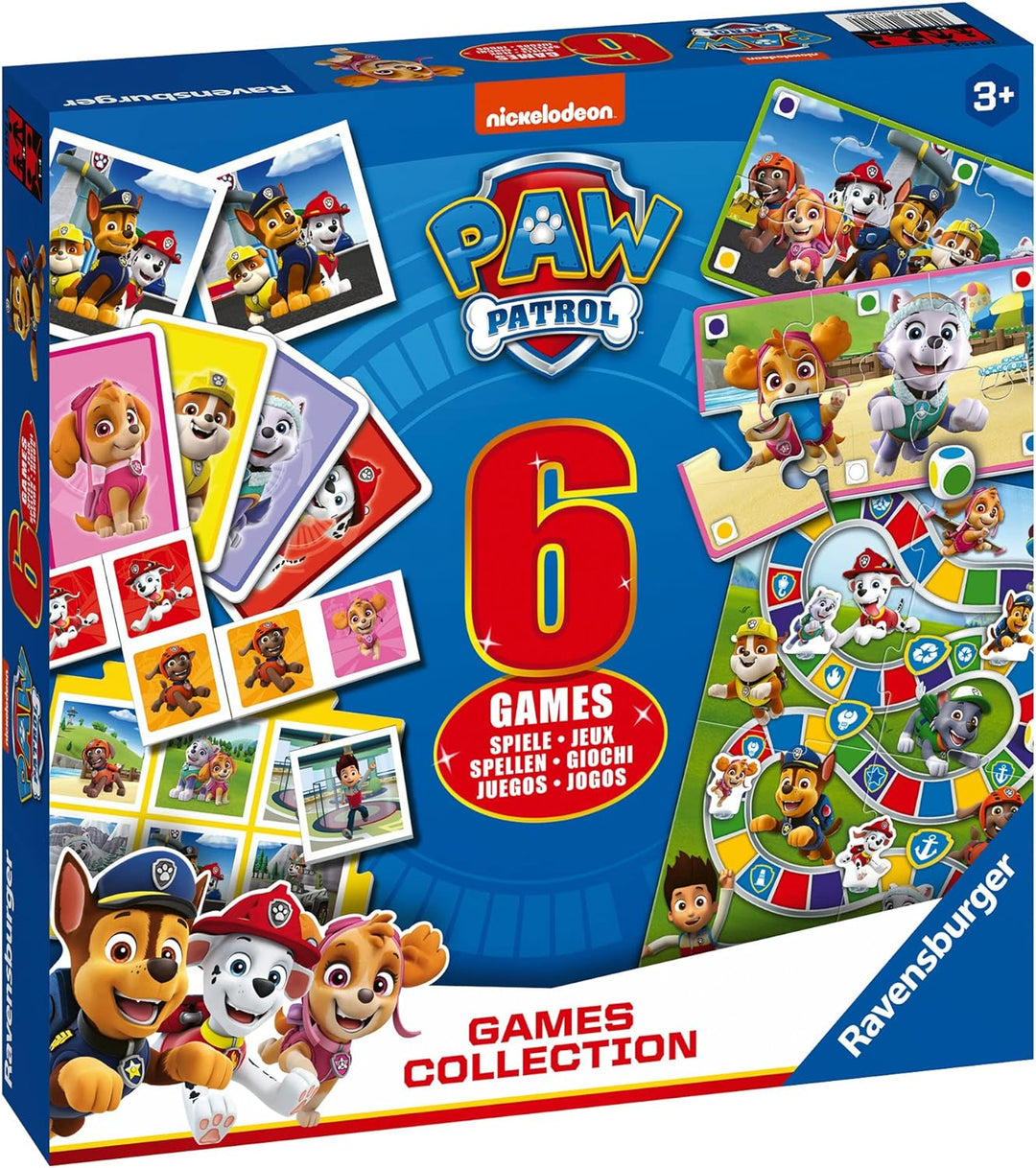 Ravensburger Paw Patrol 6-in-1 Games Compendium Set for Kids Age 3 Years Up