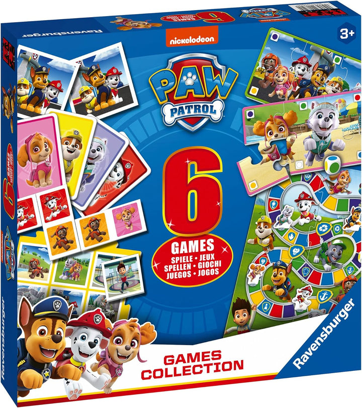 Ravensburger Paw Patrol 6-in-1 Games Compendium Set for Kids Age 3 Years Up