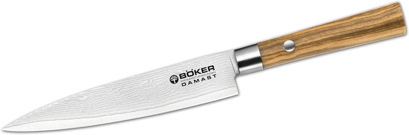 Böker Damast Olive Allzweckmesser, Damast Olive Allzweckmesser