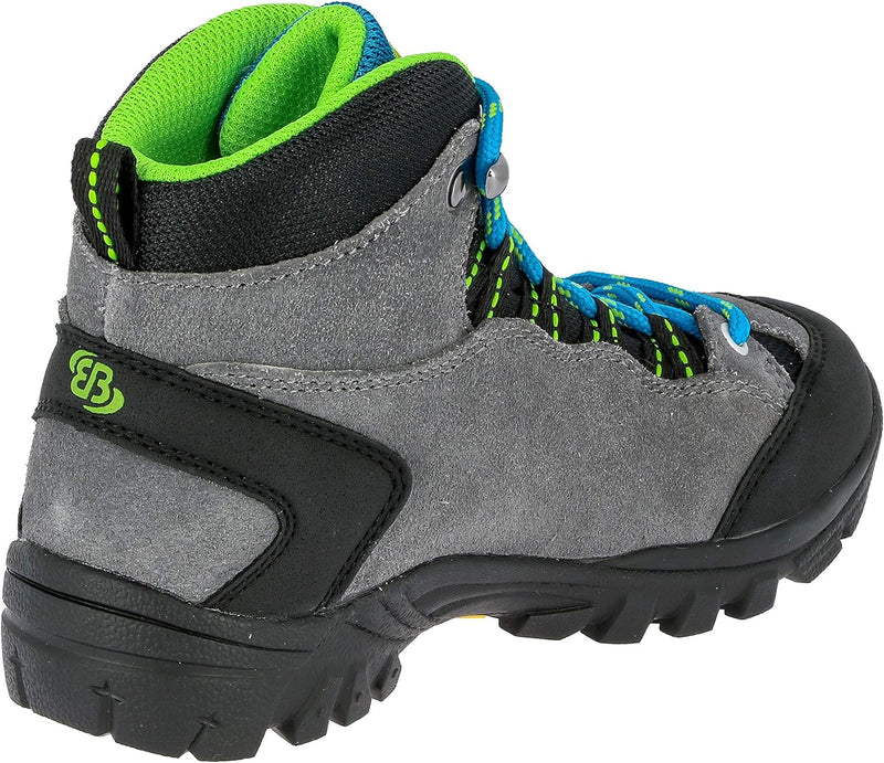 Brütting Unisex Kinder Mount Bona High Kids Trekking- & Wanderstiefel 28 EU Grau Blau Lemon, 28 EU G