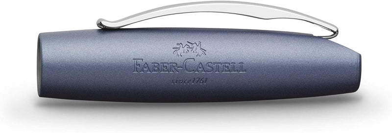 Faber-Castell 148442 - Füller Essentio, Feder EF, Aluminium Blau blau Füller Feder EF, blau Füller F