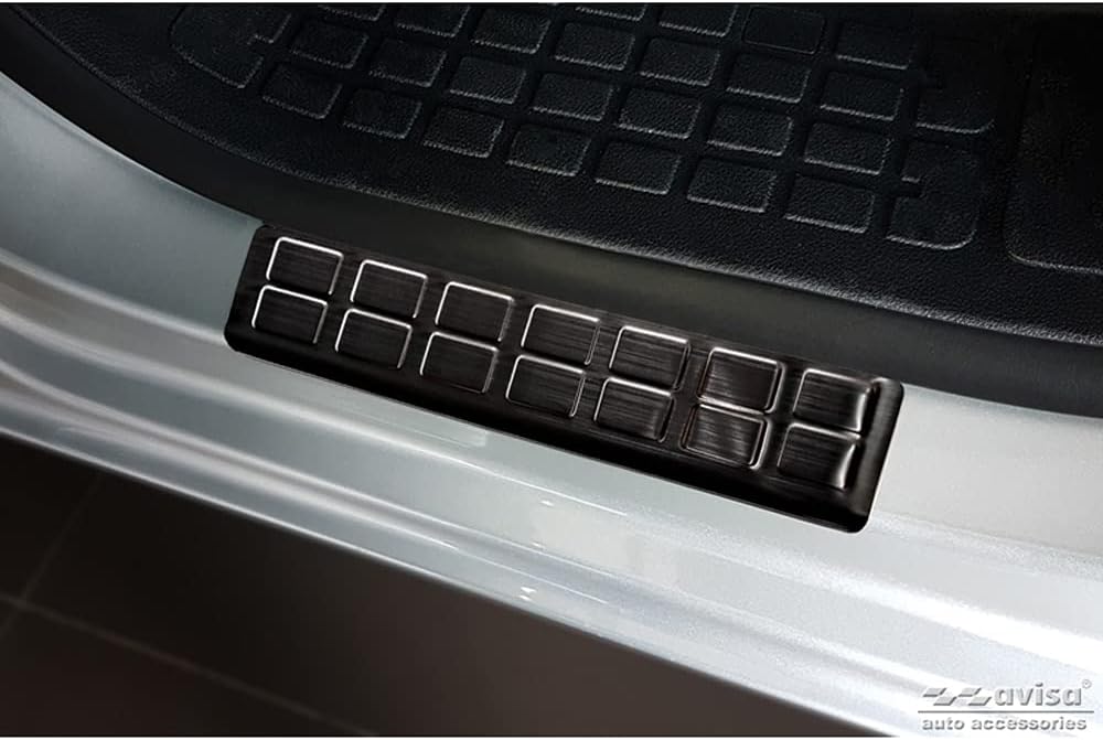 Avisa Black INOX Door sill Protectors Compatible with Citroën Spacetourer & Jumpy/Peugeot Expert & T