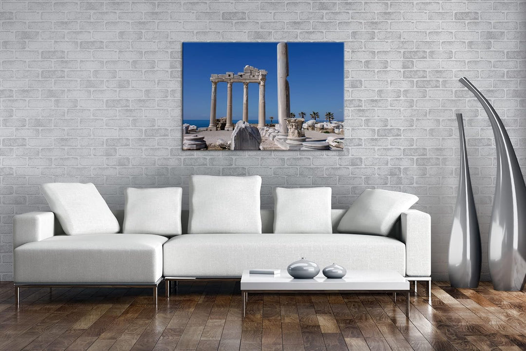 deyoli antikes Tempel Bauwerk in Türkei im Format: 100x70 als Leinwandbild, Motiv fertig gerahmt auf