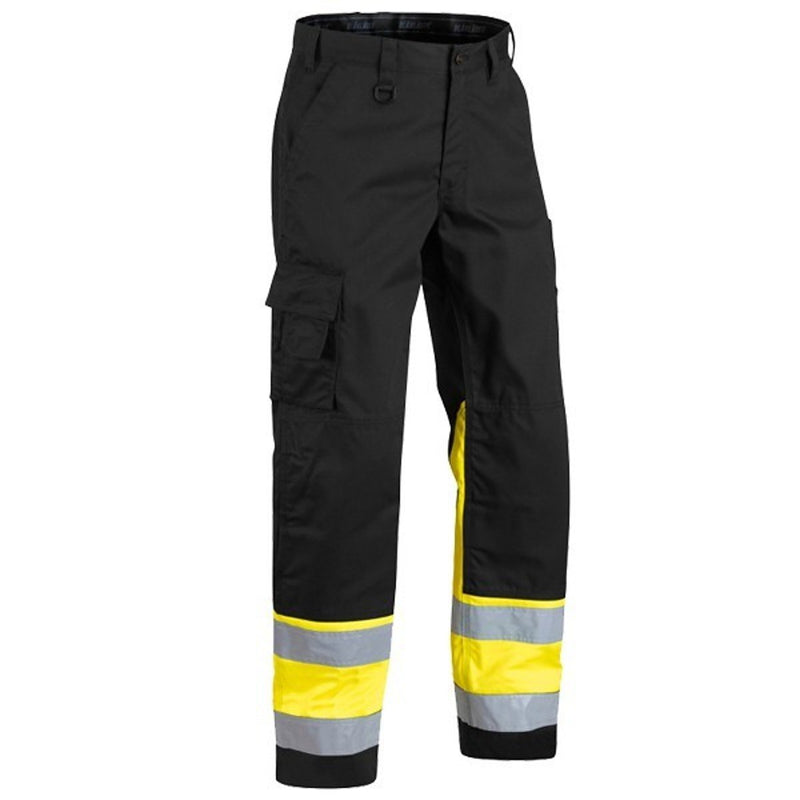 Blaklader 15641811 Hose mit hoher Sichtbarkeit, Schwarz/Gelb, grootte D112 D112 Black / Yellow, D112