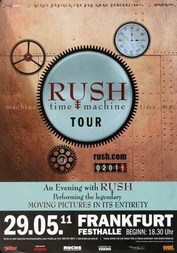 Rush - Time Machine, Frankfurt 2011 » Konzertplakat/Premium Poster | Live Konzert Veranstaltung | DI