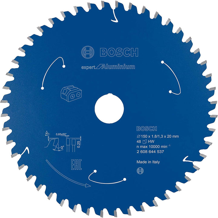 Bosch Accessories 1x Kreissägeblatt Expert for Aluminium (Aluminium, Sägeblatt Ø 150 x 20 x 1,8 mm,