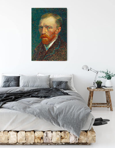 Vincent Van Gogh - Selbstbildnis als Leinwandbild / Grösse: 120x80 cm / Wandbild / Kunstdruck / fert