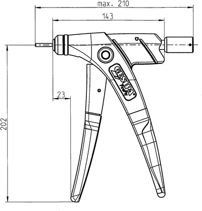 Blindnietmutter-Handgeraet FireFly M5 im Karton mm, 1 Stück, (1435454)