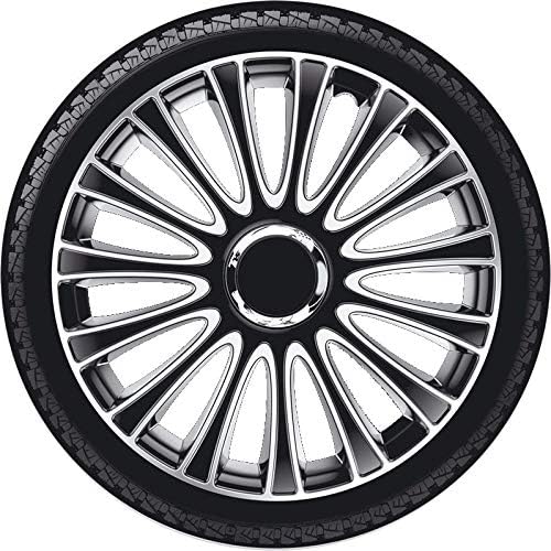 AUTO-STYLE Satz Radzierblenden LeMans 14-Zoll Schwarz/Silber LeMans Schwarz/Silber 14-Zoll, LeMans S