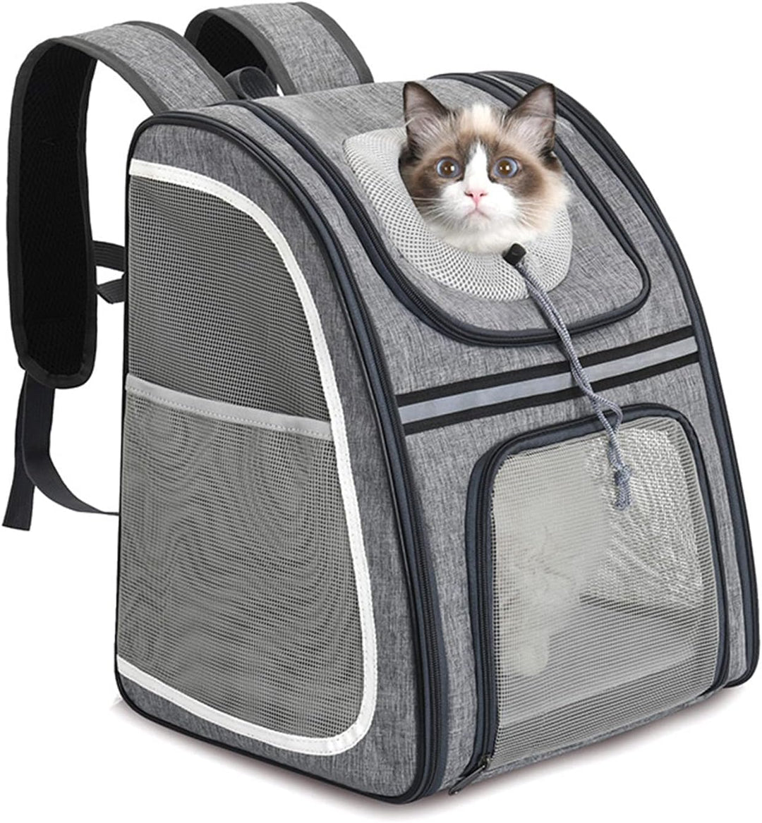 PETCUTE Hunderucksack für Kleine Hunde Katzen Welpen Bis zu 7KG, Atmungsaktive und Faltbare Haustier