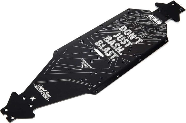 ARRMA Aluminium-Chassis CNC 7075 T6 LWB, Schwarz: EXB, ARA320570