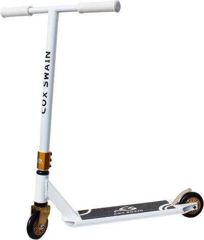 COX SWAIN Stunt Scooter Ramp-X345 - ABEC 9 und PU Rollen! - Super Heavy Quality! Schwarz/Gold, Schwa