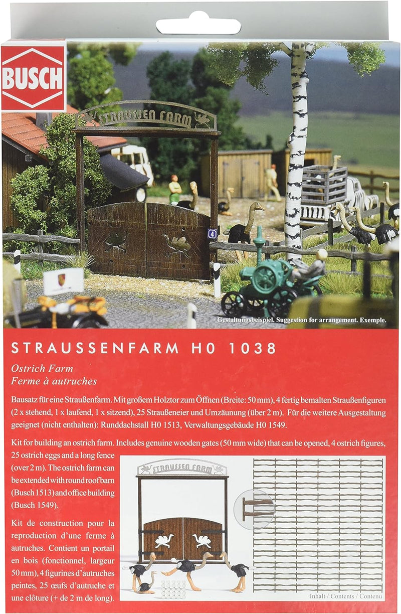 Busch 1038 H0 Straussenfarm