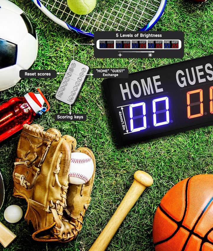 Gugxiom Digitale Punktzahl, Fernbedienungsmarker, hält die Ergebnisse von 1 bis 99, 5 einstellbare H