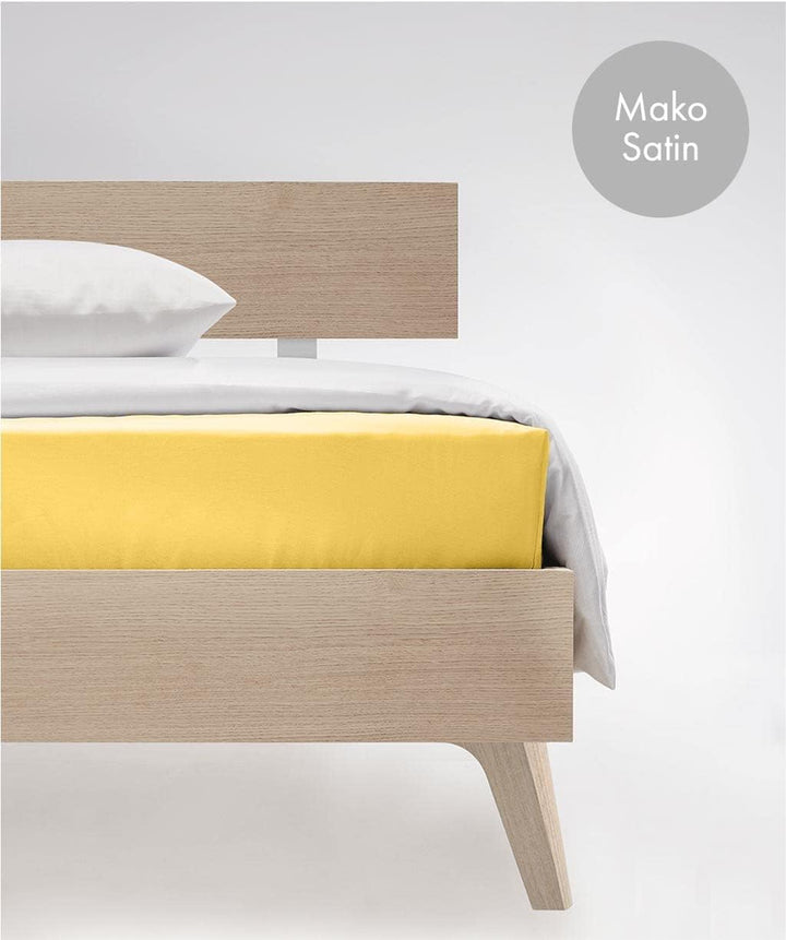fleuresse L Uni-Colours-Bettlaken, Mako-Satin, Gelb, 220 x 260, 220 x 260