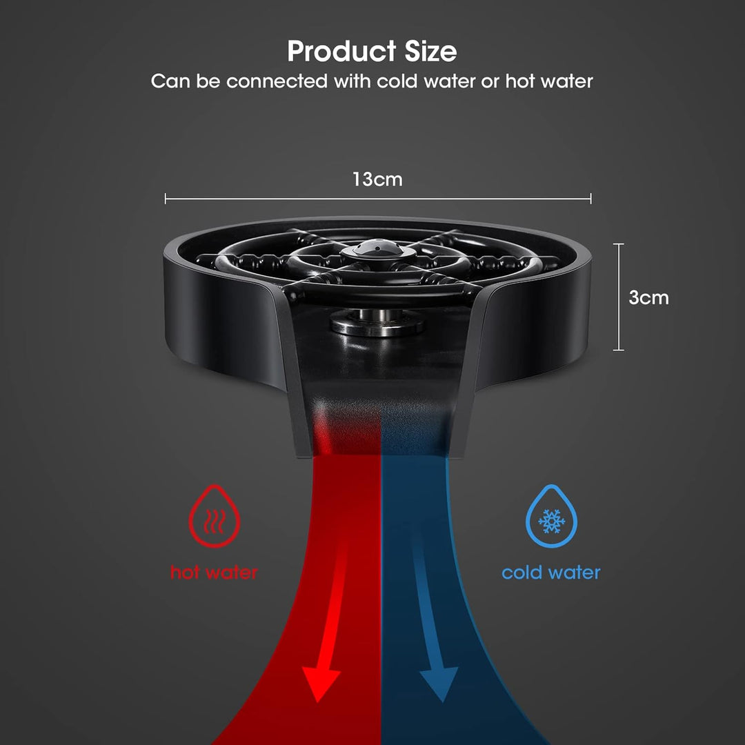 Automatische Glasspüler Wasserhahn, Mishukaze Gläserspüler Cup Washer für Küchenspülen, Glas Spüler