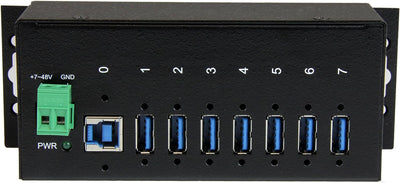StarTech.com Industrieller 7 Port USB 3.0 Hub mit Überspannungsschutz - USB Hub zur Klemmleisten / D
