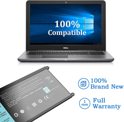 WDX0R Laptop Akku für Dell Inspiron 13 5368 5378 7368 5379 7378 14 7460 15 5565 5567 5568 5578 7560