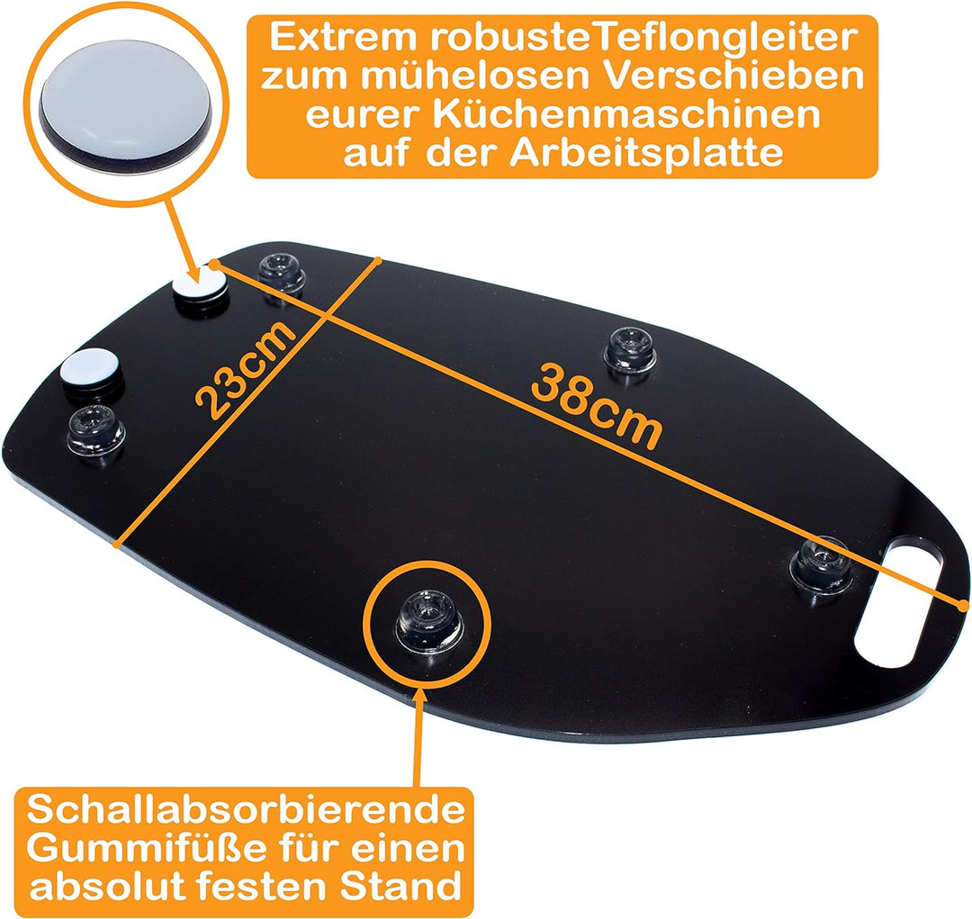 Acryl Gleitbrett mit Griff | transparent | 38x22cm für KitchenAid Classic | Artisan | hochwertige Te