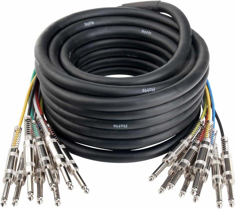 Pronomic Stage MJJ8-10 Multicore Kabel 8 x 6,3 mm Klinke mono auf 8 x 6,3 mm Klinke mono 10 m 10m, 1