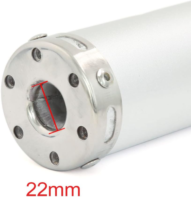 sourcing map Universal Motorrad Schalldämpfer Endrohr - 280mm x 60mm in Silber Ton